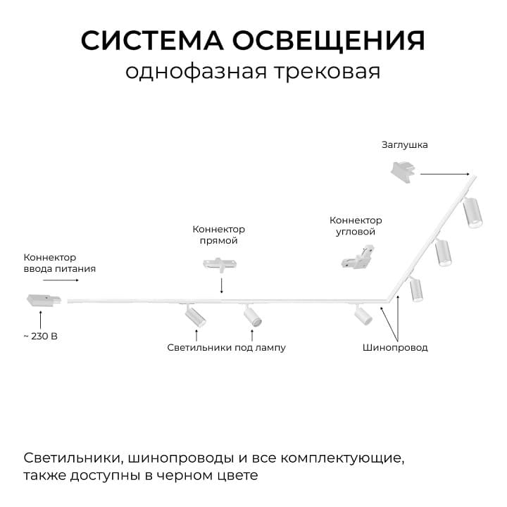 Соединитель угловой внутренний для треков Apeyron Electrics  09-183