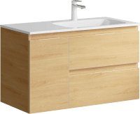 Тумба под раковину Aqwella Accent 90 ACC0109RDZ правая дуб золотой