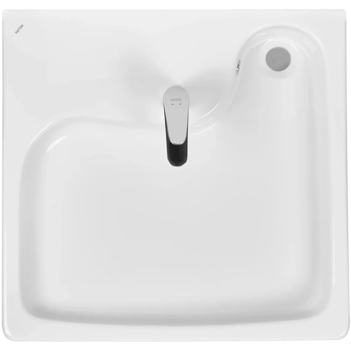 Раковина Santek Клио 1WH501780 63x61 см, над стиральной машиной, с кронштейнами, белый