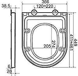 Крышка-сиденье Am.Pm Spirit slim wrap-over C707856WH с микролифтом