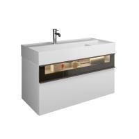 Тумба с раковиной Burgbad Yumo 101 SFMX102F3193C0001*1 белая глянцевая