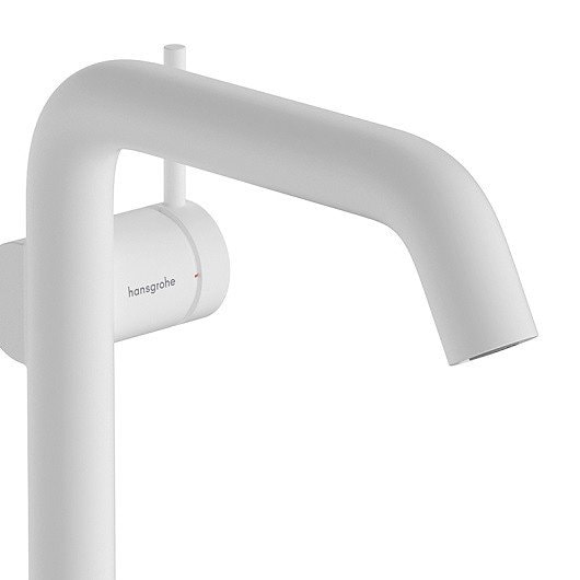 Смеситель для раковины hansgrohe Tecturis S 73370700 с донным клапаном белый матовый
