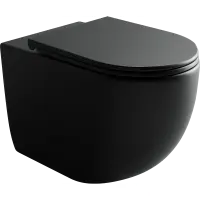 Приставной безободковый унитаз с сиденьем микролифт Ceramica Nova Metropol CN4004MB