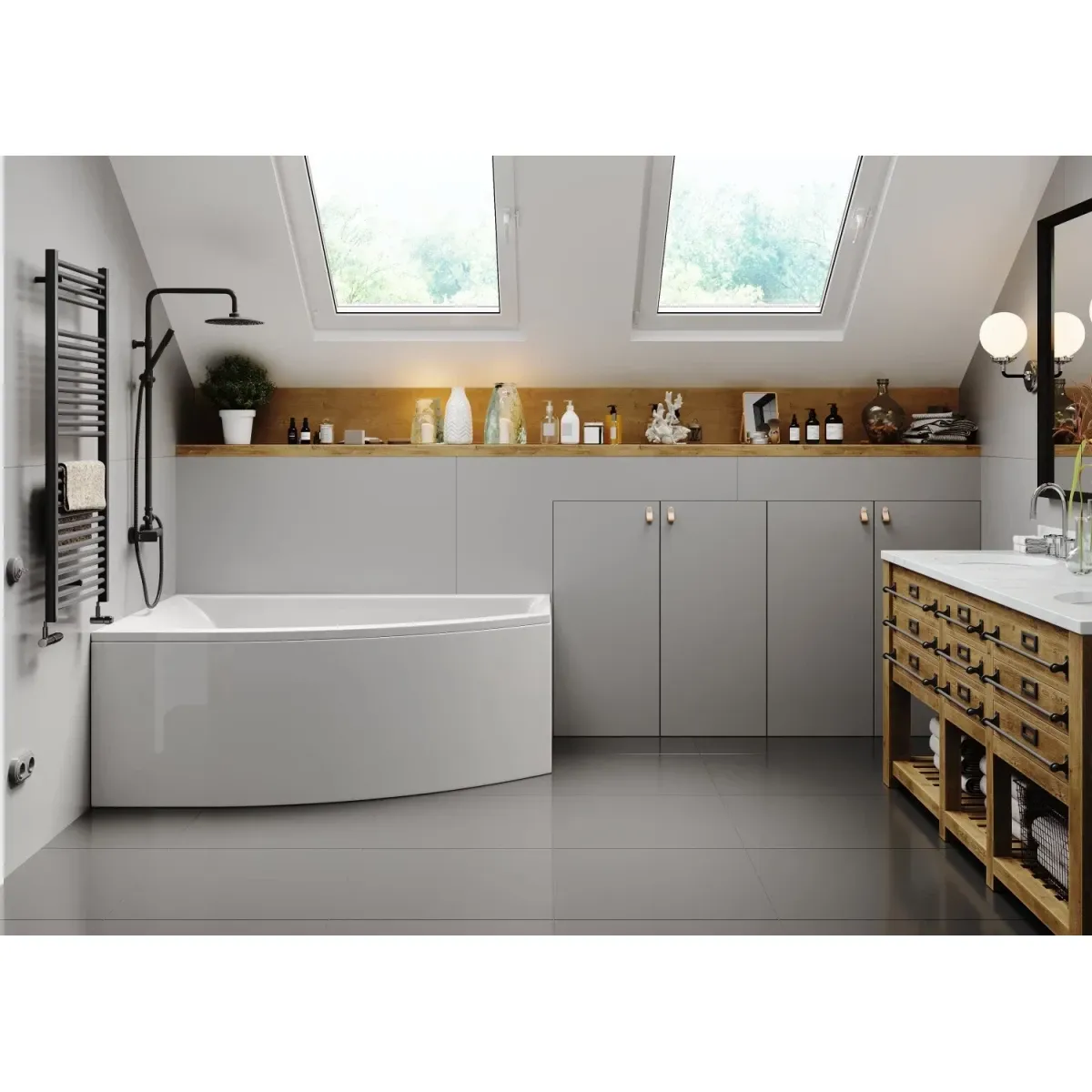Акриловая ванна 160x105 см L Vagnerplast Veronella offset VPBA160VEA3LX-04
