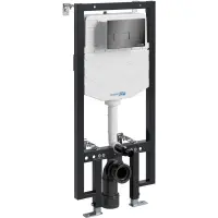 Инсталляция для унитаза WasserKRAFT Vils 56 56TLT.010.ME.PB03 с кнопкой смыва, черный глянец