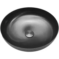 Раковина-чаша Abber Wasser Kreis AF2412GM 35,9x35,9 см, накладная, оружейная сталь матовый