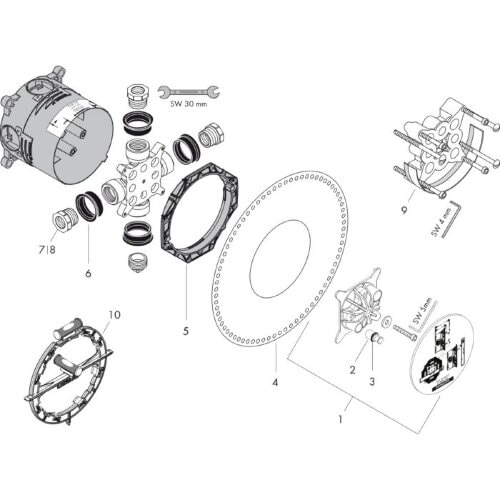 Монтажная коробка Hansgrohe Ibox Universal 01800180