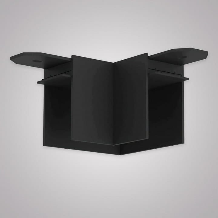 Соединитель угловой внешний для треков накладных AM-Group  AM543 BK SMART