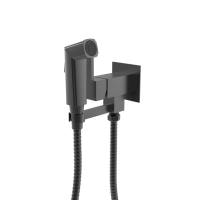 Смеситель с гигиеническим душем Paini Bella BLPZ442 квадратный черный матовый