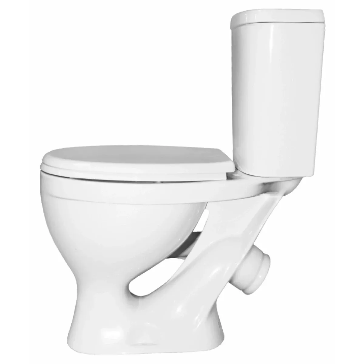 Унитаз-компакт Sanita Формат эконом WC.CC/Format/1-P/WHT.G/S1 косой выпуск, с сиденьем полипропилен, белый