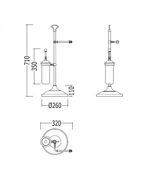 Стойка напольная Devon&Devon SL12CR с ершом и держателем бумаги