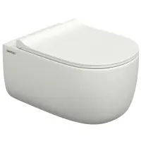 Унитаз подвесной Berges Ego XL 082228 безободковый, с сиденьем микролифт, белый матовый