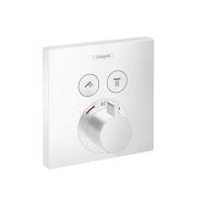Смеситель для душа с термостатом hansgrohe ShowerSelect 15763700 скрытого монтажа для 2 потребителей