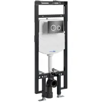 Инсталляция для унитаза WasserKRAFT Dinkel 58 58TLT.010.ME.PB01 с кнопкой смыва, черный глянец/хром/черный глянец