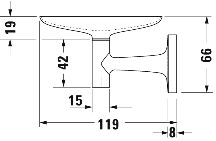 Мыльница подвесная Duravit Starck T 0099334600 черный матовый