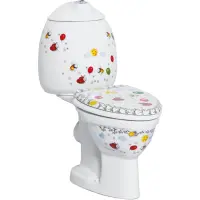 Унитаз напольный Creavit Cocuk CK310-11CB00E-FF00+KC0802.01.1000E детский, без бачка, с сиденьем микролифт, белый