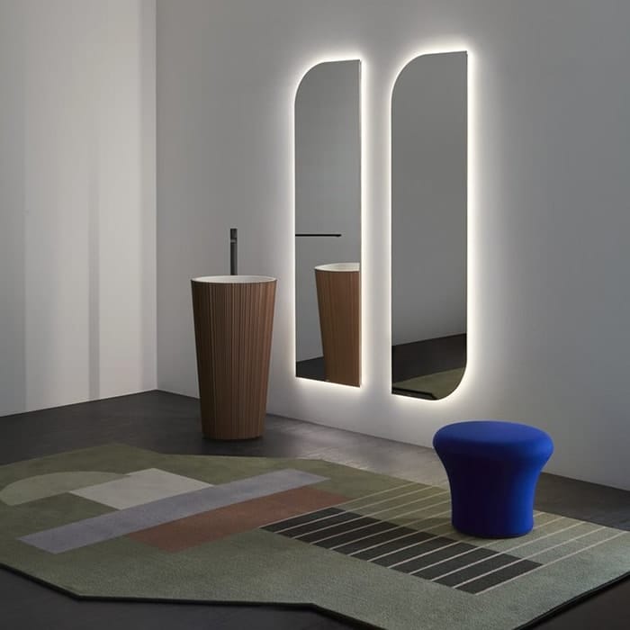 Раковина Antonio Lupi Plisse 47 PLISSE.corten кортен/белый