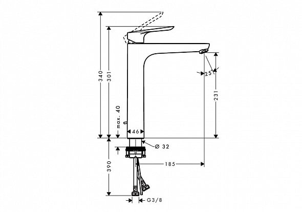 Смеситель для раковины hansgrohe Logis E 71162000