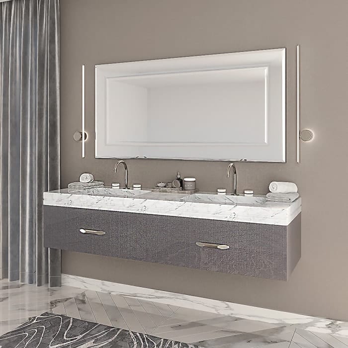 Комплект мебели Milldue Vitage Edition Hilton дымчатый твил/пайонозето