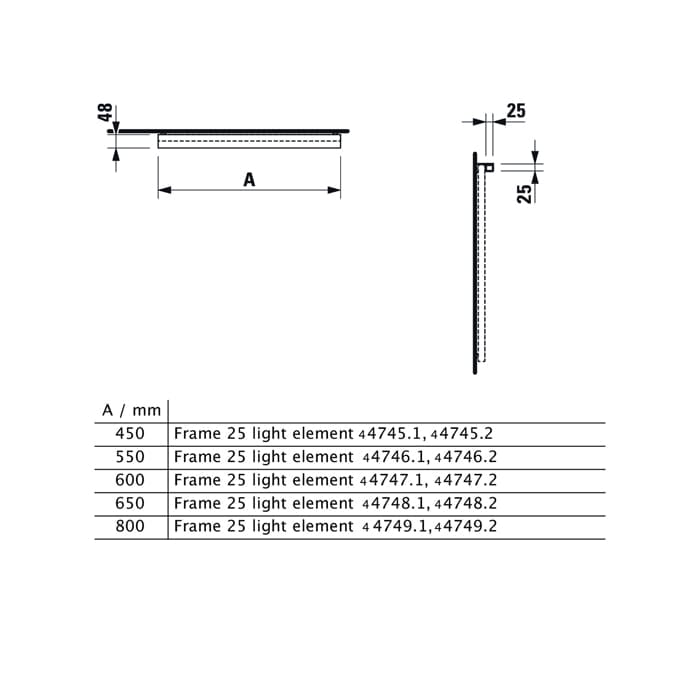 Светильник Laufen Frame 25 65 4.4748.1.900.007.1 хром