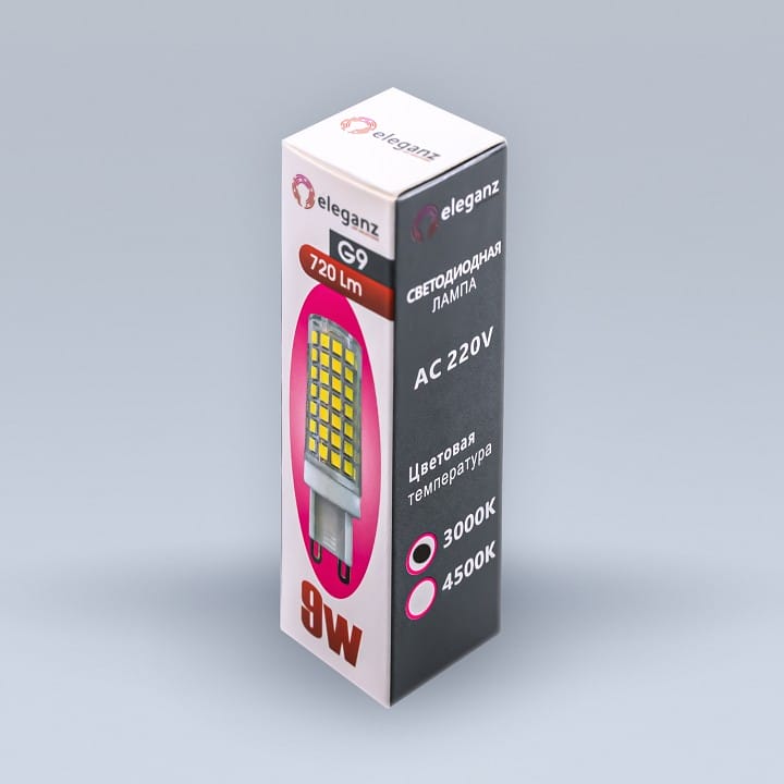 Лампа светодиодная Eleganz  G9 9Вт 3000K 1310