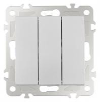 Выключатель трехклавишный без рамки Arte Milano 206 206.30-3.silver