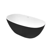 Акриловая ванна Grossman Classic 150х78 GR-2403MB белый, черный