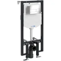 Инсталляция для унитаза WasserKRAFT Vils 56 56TLT.010.ME.CH04 с кнопкой смыва, хром