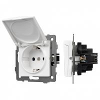 Розетка влагозащищенная с заземлением и со шторкой, без рамки с крышкой Arlight SCT 049833
