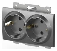 Розетка двойная с заземлением, без рамки Elbi Eleсtriс Zena Vega 609-011000-907