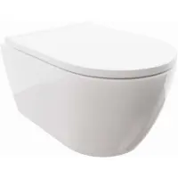 Унитаз подвесной Aquatek Поларис AQ0700-00 безободковый, с сиденьем микролифт, белый