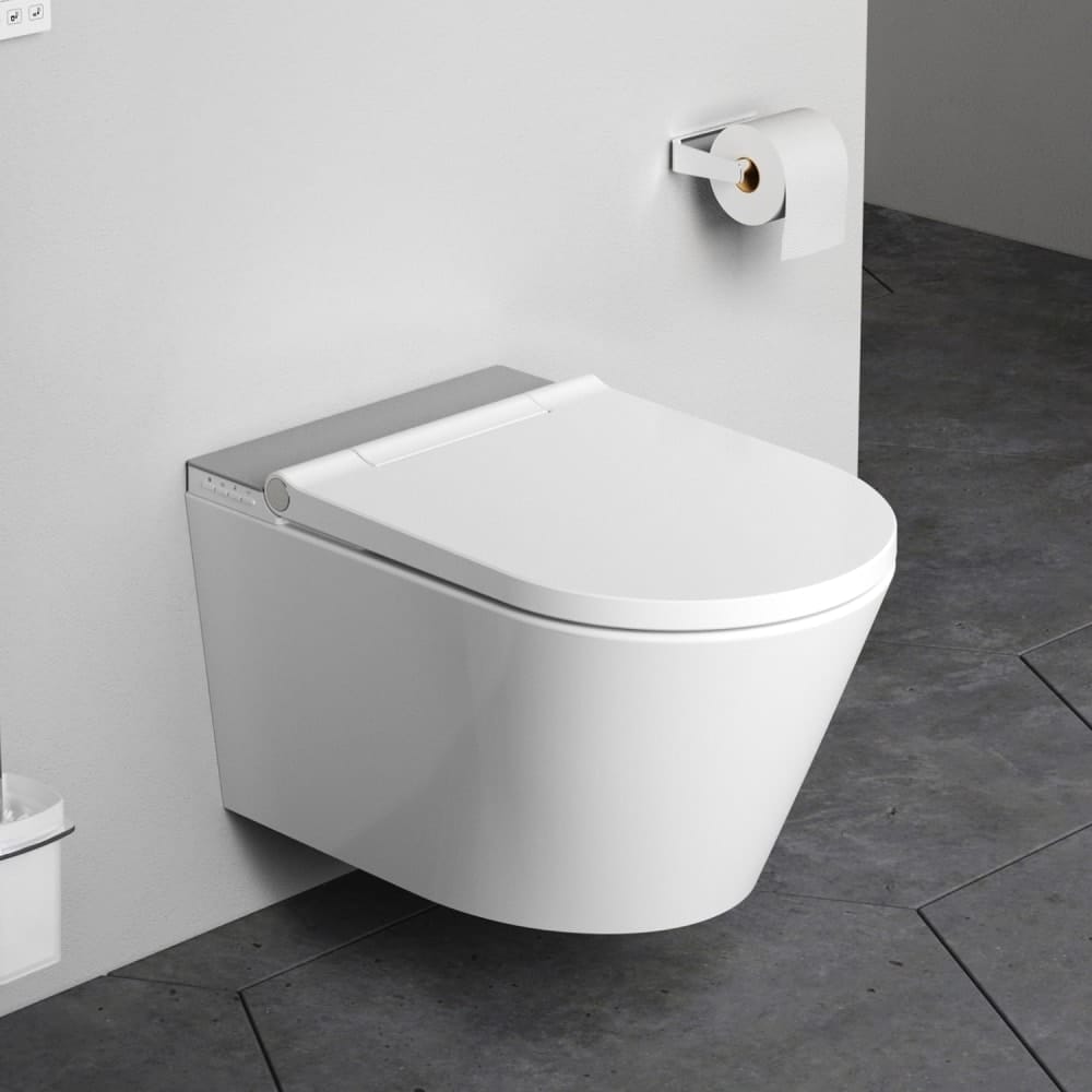 Подвесной унитаз-биде AM.PM Inspire CleanCare CCC501700SC с крышкой-сиденьем