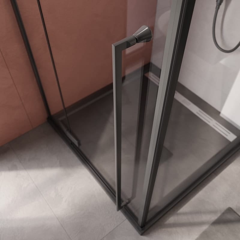Душевой уголок Cezares Liner 90х90 LINER-A-1-90-C-NERO-L черный