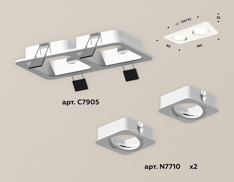 Встраиваемый светильник Ambrella Light XC XC7905010