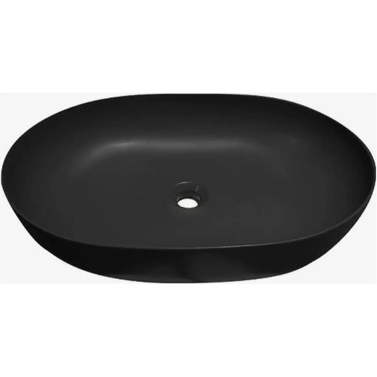 Раковина-чаша CeramaLux 78327-1MB 61x41 см, накладная, черный матовый