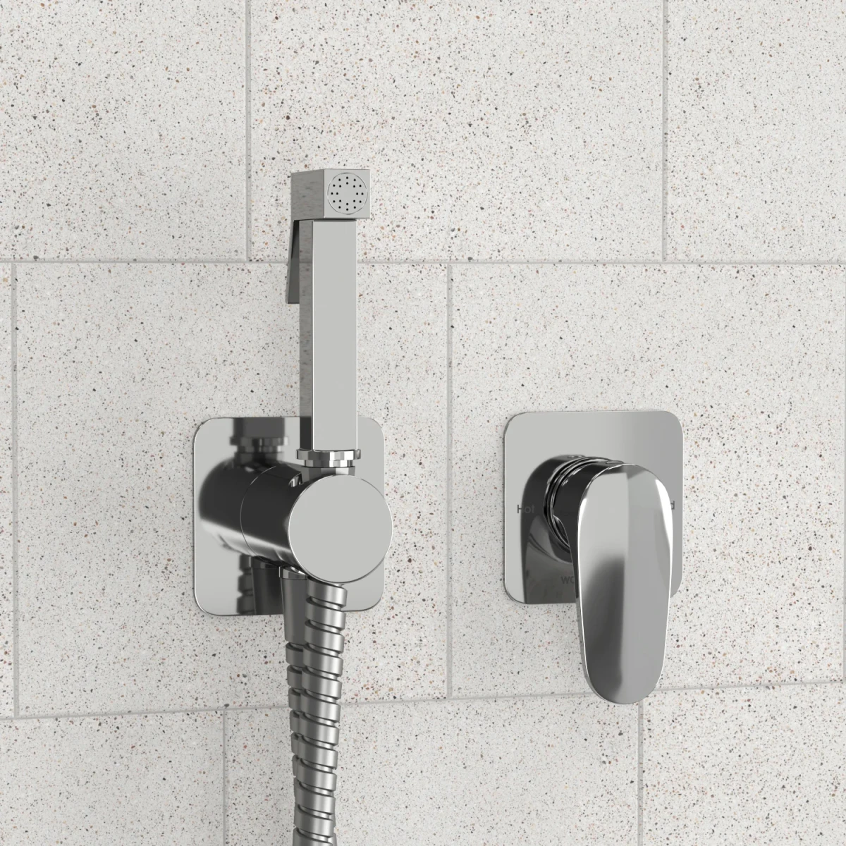 Гигиенический душ WasserKRAFT Weida A3151.271.057.136 со смесителем, хром