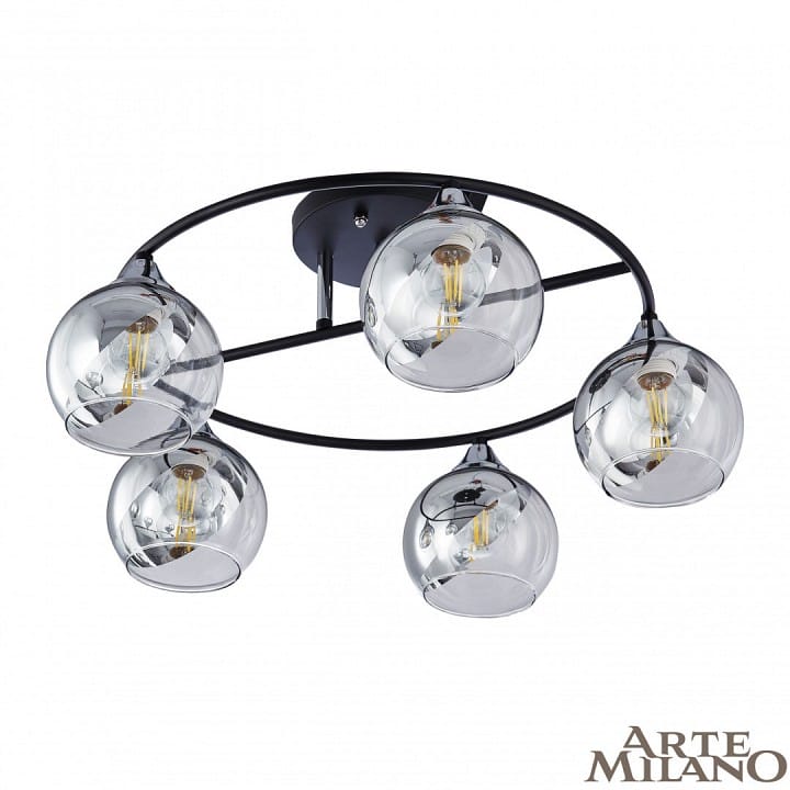 Потолочная люстра Arte Milano AMALFI-322403 322403/5 BK+CR
