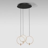 Подвесной светильник Eurosvet Layla 50257/3 LED черный/ латунь