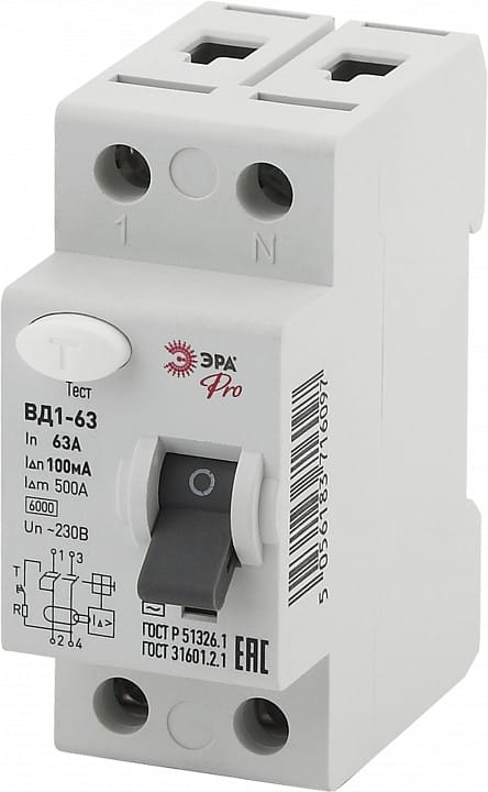 Устройство защитного отключения 2P Эра ВД1-63 NO-902-31
