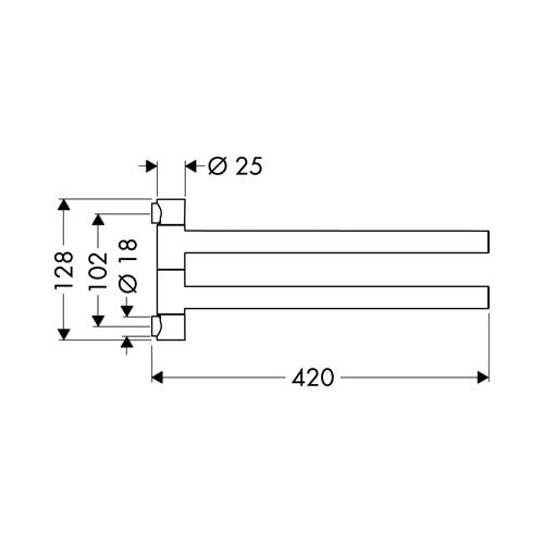 Полотенцедержатель AXOR Starck Organic 420 мм 40820000