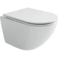 Унитаз подвесной Ceramicanova Whirl CN11007T безободковый, торнадо, с сиденьем микролифт, белый