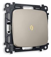 Выключатель проходной одноклавишный с подсветкой без рамки Ambrella Volt Quant MO362030