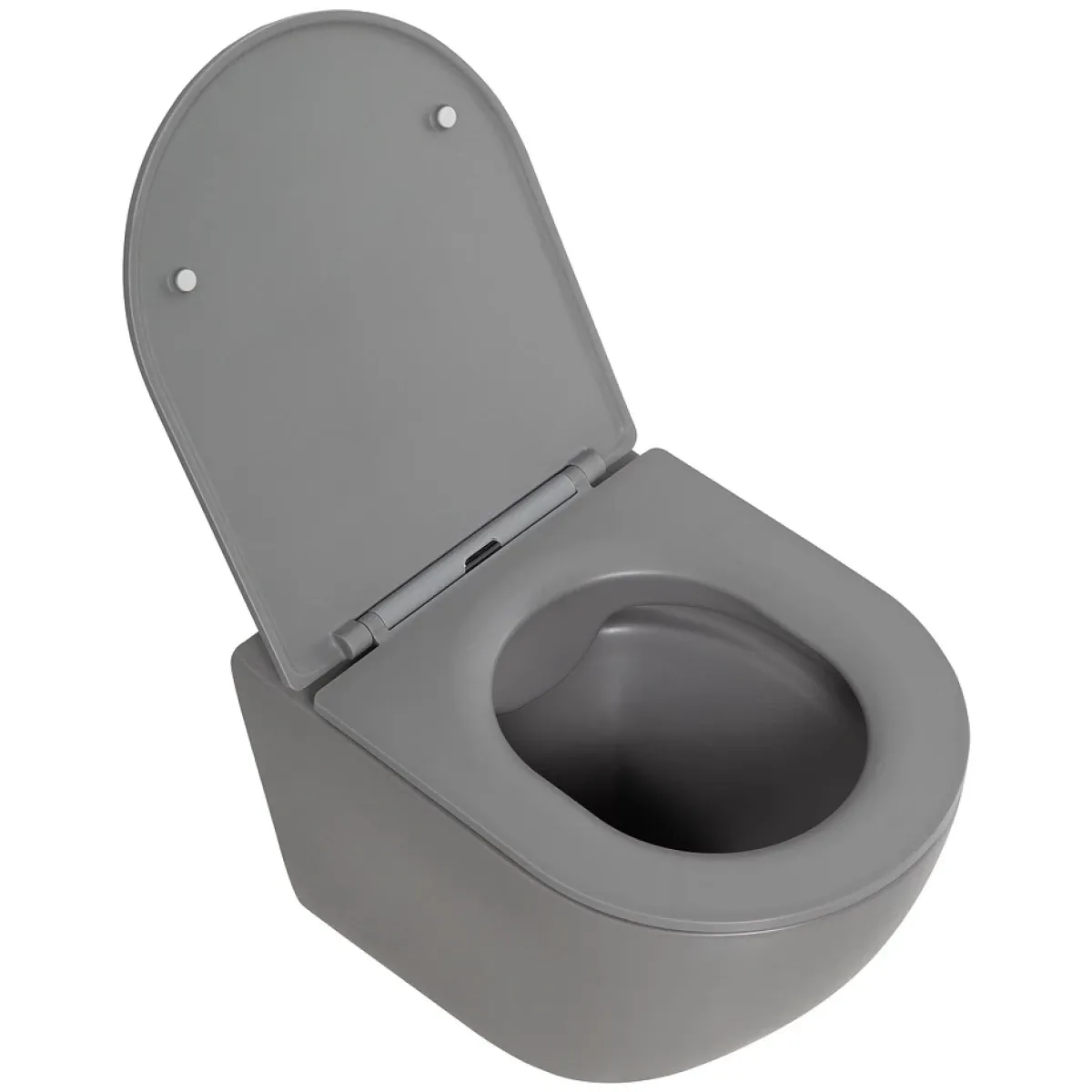 Унитаз подвесной BelBagno Colorato BB062CHR-GR безободковый, серый матовый