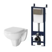 Комплект подвесной унитаз с инсталляцией AM.PM Sense IS374A1738 с сиденьем микролифт