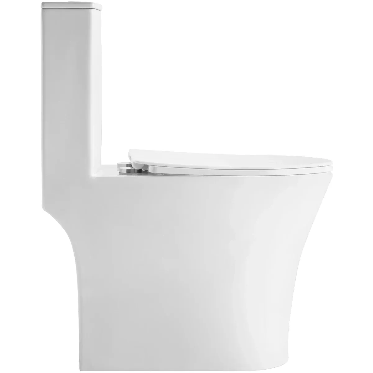 Унитаз-компакт Grossman Thin Rim GR-5607SQ безободковый, торнадо, с сиденьем микролифт, белый