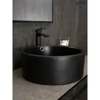 Раковина-чаша GID N9130bg 41,5x41,5 см, накладная, черный графит