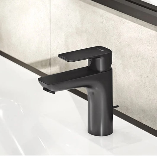 Смеситель для раковины Kludi Pure&Style 402903975 черный матовый