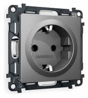 Розетка с заземлением, без рамки Ambrella Volt ALFA MA656010