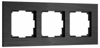 Рамка на 3 поста Werkel AluMax черный алюминий W0033508