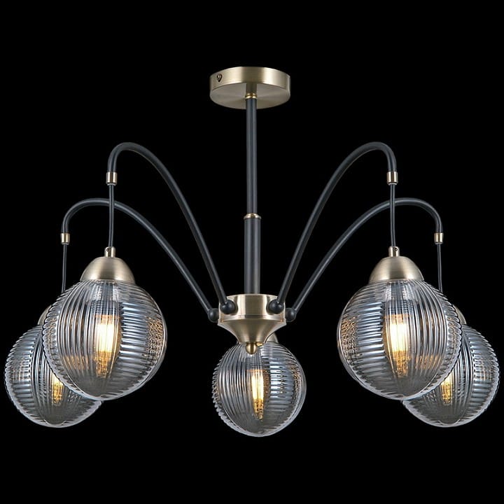 Люстра на штанге ILLUMICO  IL0433-5PSQ-79 BK AB
